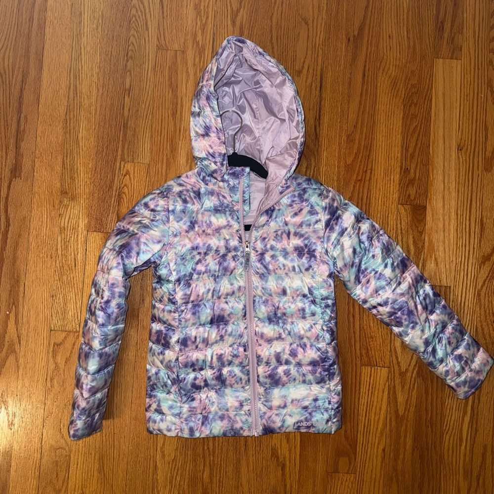 Lands' End Kids Tie-Dye Puffer Jacket